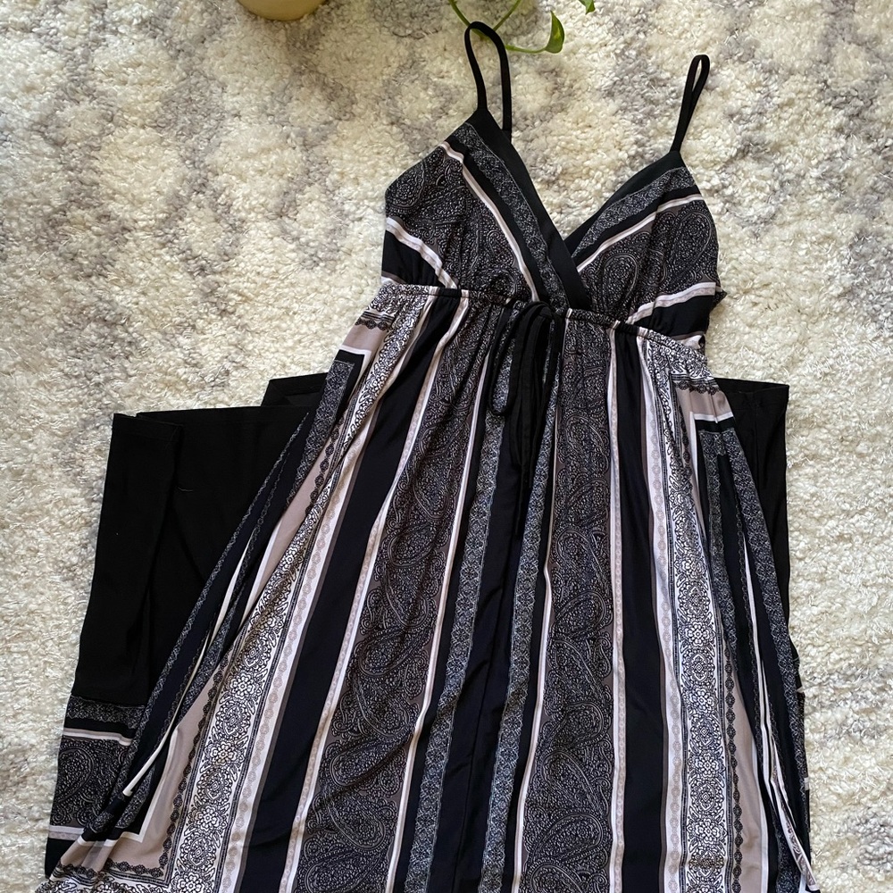 I.N.C Patterned Monochromatic Petite Maxi Dress